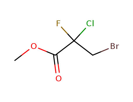 Molecular Structure of 2365-93-7 (Propanoic acid, 3-bromo-2-chloro-2-fluoro-, methyl ester)