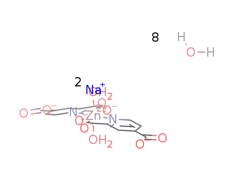 Na2[Zn(2,4-pyridinedicarboxylate)2(H2O)2]*8H2O