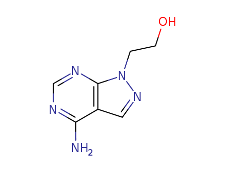 Molecular Structure of 100524-24-1 (1H-Pyrazolo[3,4-d]pyrimidine-1-ethanol, 4-amino-)