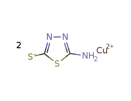bis(2-mercapto-5-amino-1,3,4-thiadiazole)copper(II)