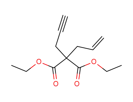 Molecular Structure of 101268-55-7 (Propanedioic acid, 2-propenyl-2-propynyl-, diethyl ester)