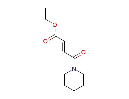 Molecular Structure of 92912-62-4 (2-Butenoic acid, 4-oxo-4-(1-piperidinyl)-, ethyl ester, (E)-)