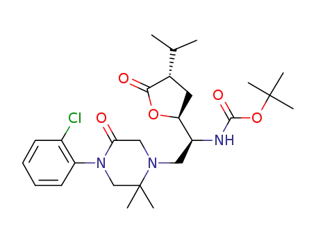 tert-butyl {(1S)-2-[4-(2-chlorophenyl)-2,2-dimethyl-5-oxopiperazin-1-yl]-1-[(2S,4S)-4-isopropyl-5-oxotetrahydrofuran-2-yl]ethyl}carbamate