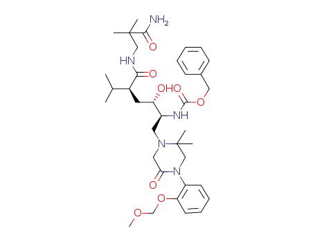 {(1S,2S,4S)-4-(2-carbamoyl-2-methylpropylcarbamoyl)-2-hydroxy-1-[4-(2-methoxymethoxyphenyl)-2,2-dimethyl-5-oxopiperazin-1-ylmethyl]-5-methylhexyl}carbamic acid benzyl ester