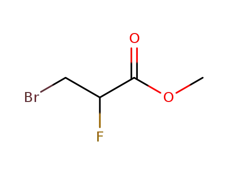 Molecular Structure of 399-86-0 (Propanoic acid, 3-bromo-2-fluoro-, methyl ester)