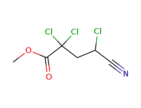 Molecular Structure of 41797-97-1 (Butanoic acid, 2,2,4-trichloro-4-cyano-, methyl ester)