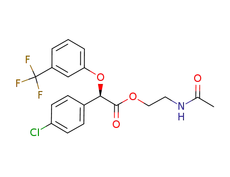 Molecular Structure of 24136-23-0 (4-Chloro-alpha-[3-(trifluoromethyl)phenoxy]benzeneacetic acid 2-(acetylamino)ethyl ester)