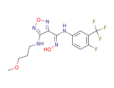 N-[4-fluoro-3-(trifluoromethyl)phenyl]-N'-hydroxy-4-[(3-methoxypropyl)amino]-1,2,5-oxadiazole-3-carboximidamide