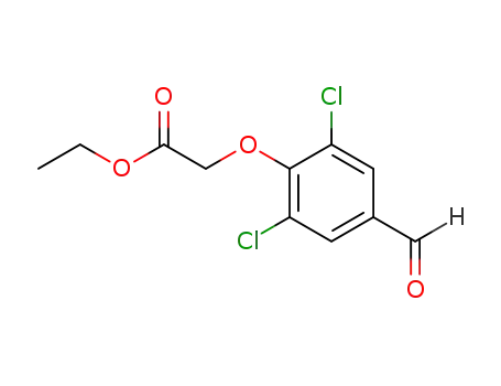 Molecular Structure of 27445-09-6 (ethyl 2-(2,6-dichloro-4-formylphenoxy)acetate)