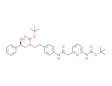 tert-butyl (R)-N-[2-(4-{[2-(6-tert-butoxycarbonylamino-2-pyridyl)acetyl]amino}phenyl)ethyl]-N-(2-hydroxy-2-phenylethyl)carbamate
