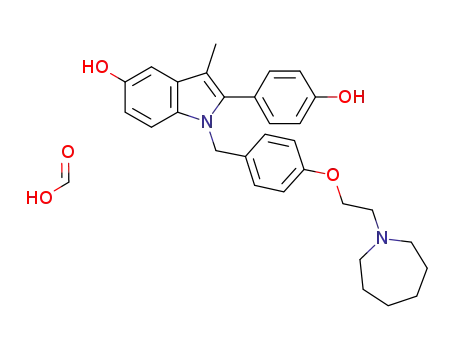 1-[4-(2-azepan-1-ylethoxy)benzyl]-2-(4-hydroxyphenyl)-3-methyl-1H-indol-5-ol formic acid salt