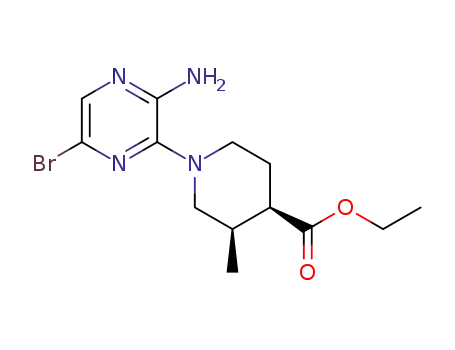 (+/-)-(3R,4R)-ethyl 1-(3-amino-6-bromopyrazin-2-yl)-3-methylpiperidine-4-carboxylate