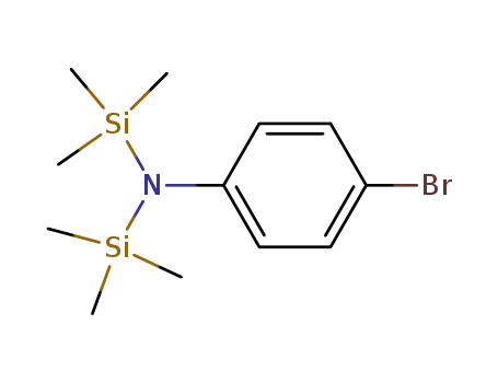Molecular Structure of 5089-33-8 (4-BROMO-N,N-BIS(TRIMETHYLSILYL)ANILINE)