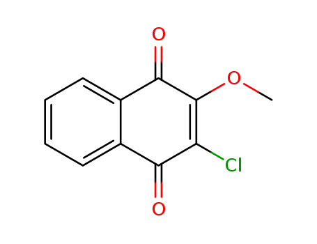 Molecular Structure of 15707-32-1 (2-Chloro-3-methoxy-1,4-naphthoquinone)