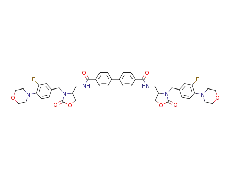 N4,N4′-bis((3-(3-fluoro-4-morpholinobenzyl)-2-oxooxazolidin-4-yl)methyl)biphenyl-4,4'-dicarboxamide