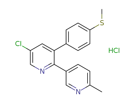5-chloro-3-(4-methylthiophenyl)-6'-methyl-[2,3']bipyridine hydrochloride