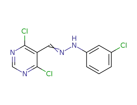 4,6-dichloro-5-{[2-(3-chlorophenyl)hydrazono]methyl}pyrimidine