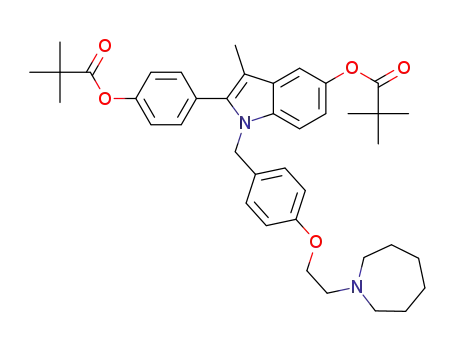 1-(4-(2-(azepan-1-yl)ethoxy)benzyl)-3-methyl-2-(4-(pivaloyloxy)phenyl)-1Hindol-5-yl pivalate