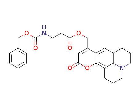 N-(benzyloxycarbonyl)-β-alanine [11-oxo-2,3,5,6,7,11-hexahydro-1H-pyrano[2,3-f]pyrido[3,2,1-ij]quinolin-9-yl]methyl ester