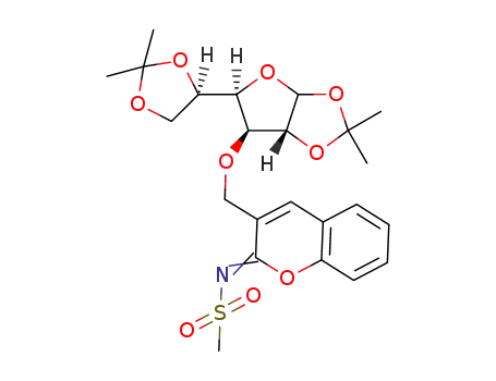 2-methylsulfonylimino-2H-chromene-3-yl-methyl 1,2:5,6 di-O-isopropylidine-α-D-glucofuranose