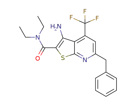 3-amino-6-benzyl-N,N-diethyl-4-trifluoromethylthieno[2,3-b]pyridine-2-carboxamide