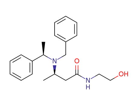 (3R)-3-[benzyl((1R)-1-phenylethyl)amino]-N-(2-hydroxyethyl)butyramide