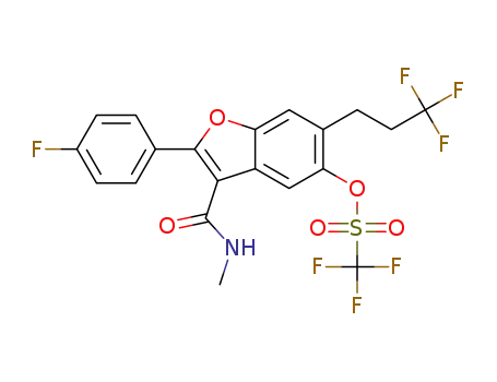 2-(4-fluorophenyl)-3-(methylcarbamoyl)-6-(3,3,3-trifluoropropyl)benzofuran-5-yl trifluoromethanesulfonate