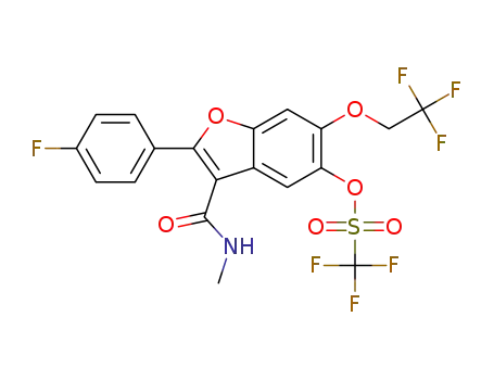 2-(4-fluorophenyl)-3-(methylcarbamoyl)-6-(2,2,2-trifluoroethoxy)benzofuran-5-yl trifluoromethanesulfonate