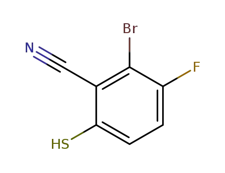 2-bromo-3-fluoro-6-mercaptobenzonitrile