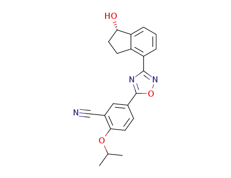 (S)-5-(3-(1-hydroxy-2,3-dihydro-1H-inden-4-yl)-1,2,4-oxadiazol-5-yl)-2-isopropoxybenzonitrile