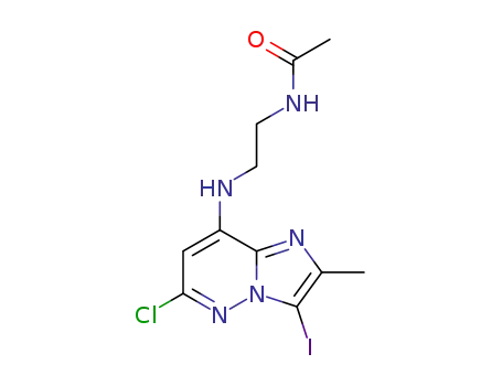 N-(2-((6-chloro-3-iodo-2-methylimidazo[1,2-b]pyridazin-8-yl)amino)ethyl)acetamide