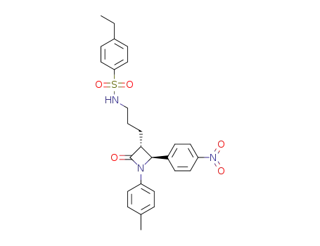 (3R,4S)-1-(4-methylphenyl)-3-[3-(4-ethylbenzenesulfonamido)propyl]-4-(4-nitrophenyl)-2-azetidinone