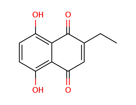 Molecular Structure of 15012-53-0 (2-Ethyl-5,8-dihydroxy-1,4-naphthoquinone)