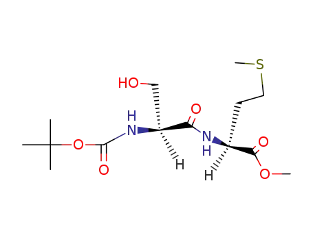 Molecular Structure of 3262-71-3 (L-Methionine, N-[N-[(1,1-dimethylethoxy)carbonyl]-L-seryl]-, methyl ester)