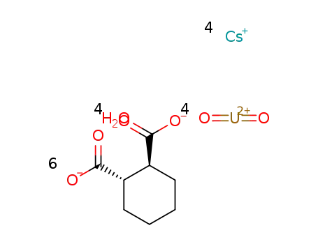 [(UO2)4Cs4(rac-trans-1,2-cyclohexanedicarboxylate)6(H2O)3]·H2O