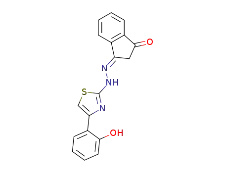 (E)-3-(2-(4-(2-hydroxyphenyl)thiazol-2-yl)hydrazono)-2,3-dihydro-1H-inden-1-one