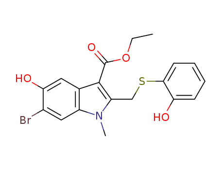 ethyl 6-bromo-5-hydroxy-2-(((2-hydroxyphenyl)thio)methyl)-1-methyl-1H-indole-3-carboxylate