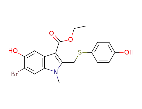 ethyl 6-bromo-5-hydroxy-2-(((4-hydroxyphenyl)thio)methyl)-1-methyl-1H-indole-3-carboxylate