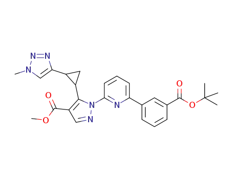 methyl 1-(6-(3-(tert-butoxycarbonyl)phenyl)pyridin-2-yl)-5-(2-(1-methyl-1H-1,2,3-triazol-4-yl)cyclopropyl)-1H-pyrazole-4-carboxylate
