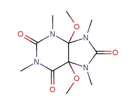 Molecular Structure of 21802-56-2 (4,5-dimethoxy-1,3,7,9-tetramethyltetrahydro-1H-purine-2,6,8(3H)-trione)