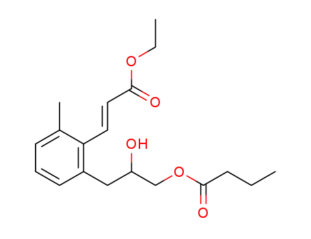(E)-3-(2-(3-ethoxy-3-oxoprop-1-en-1-yl)-3-methylphenyl)-2-hydroxypropyl butyrate