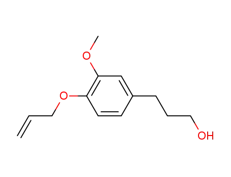 Molecular Structure of 130447-88-0 (Benzenepropanol, 3-methoxy-4-(2-propenyloxy)-)