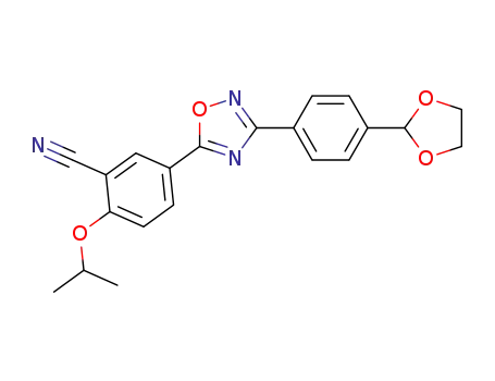 5-(3-(4-(1,3-dioxolan-2-yl)phenyl)-1,2,4-oxadiazol-5-yl)-2-isopropoxybenzonitrile