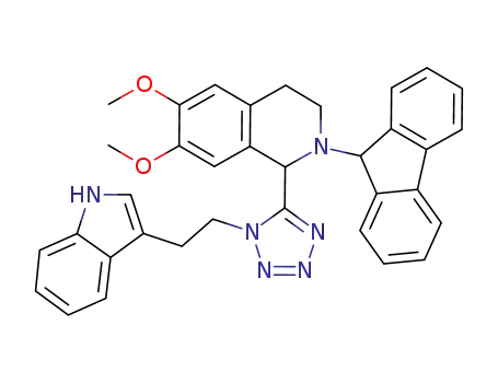 1-(1-(2-(1H-indol-3-yl)ethyl)-1H-tetrazol-5-yl)-2-(9H-fluoren-9-yl)-6,7-dimethoxy-1,2,3,4-tetrahydroisoquinoline