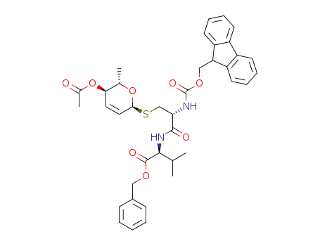 N-(9-fluorenylmethyloxycarbonyl)-S-(4-O-acetyl-2,3,6-trideoxy-α-L-erythro-hex-2-enopyranosyl)-L-cysteinyl-L-valine benzyl ester