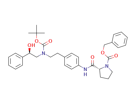 (R)-2-((4-(2-((tert-butoxycarbonyl)((R)-2-hydroxy-2-phenylethyl)amino)ethyl)phenyl)carbamoyl)pyrrolidine-1-carboxylic acid benzyl ester