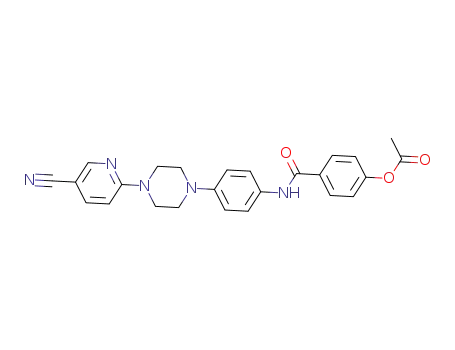 [4-[[4-[4-(5-cyano-2-pyridyl)piperazin-1-yl]phenyl]carbamoyl]phenyl] acetate
