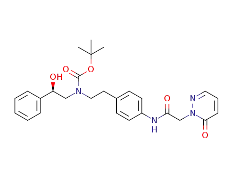 (R)-(2-hydroxy-2-phenylethyl)(4-(2-(6-oxopyridazin-1(6H)-yl)acetylamino)phenethyl)carbamic acid tert-butyl ester