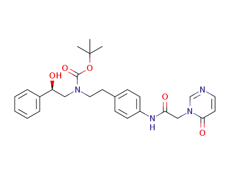 (R)-(2-hydroxy-2-phenylethyl)(4-(2-(6-oxopyrimidin-1(6H)-yl)acetylamino)phenethyl)carbamic acid tert-butyl ester