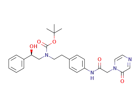 (R)-(2-hydroxy-2-phenylethyl)(4-(2-(2-oxopyrazin-1(2H)-yl)acetylamino)phenethyl)carbamic acid tert-butyl ester